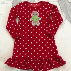 Christmas Gingerbread Holiday Polkadot Nightgown
